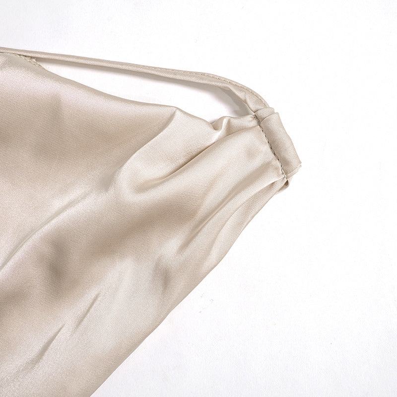 Cleo One-Shoulder Satin Mini Dress