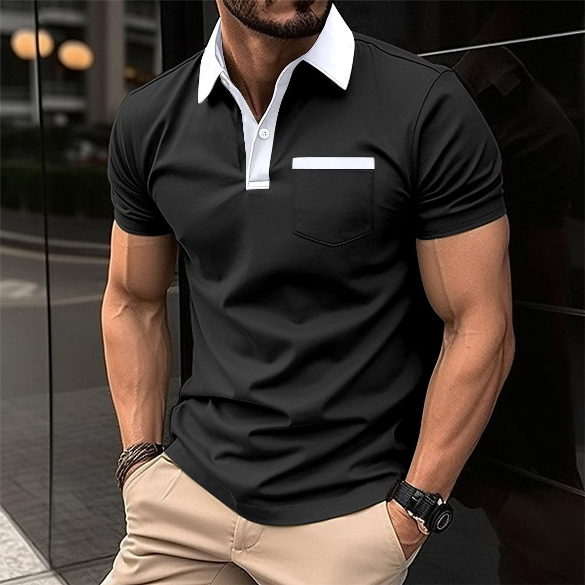 PrimeEdge Contrast Polo