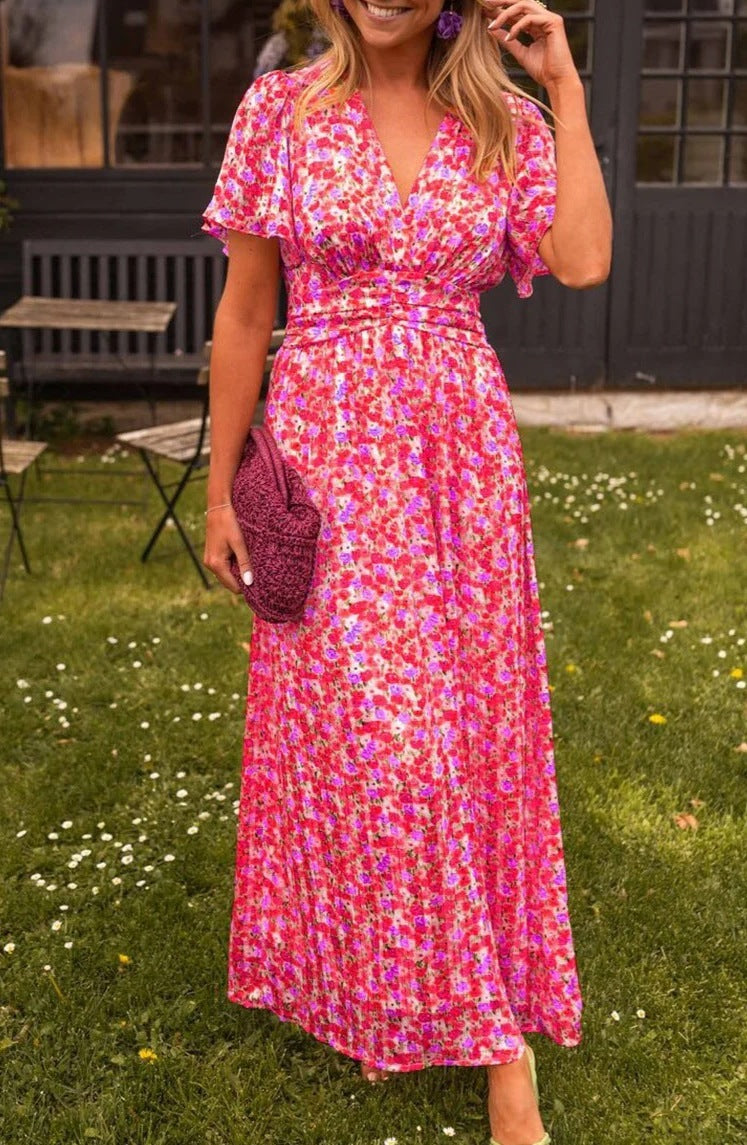 Robe longue à fleurs élégantes