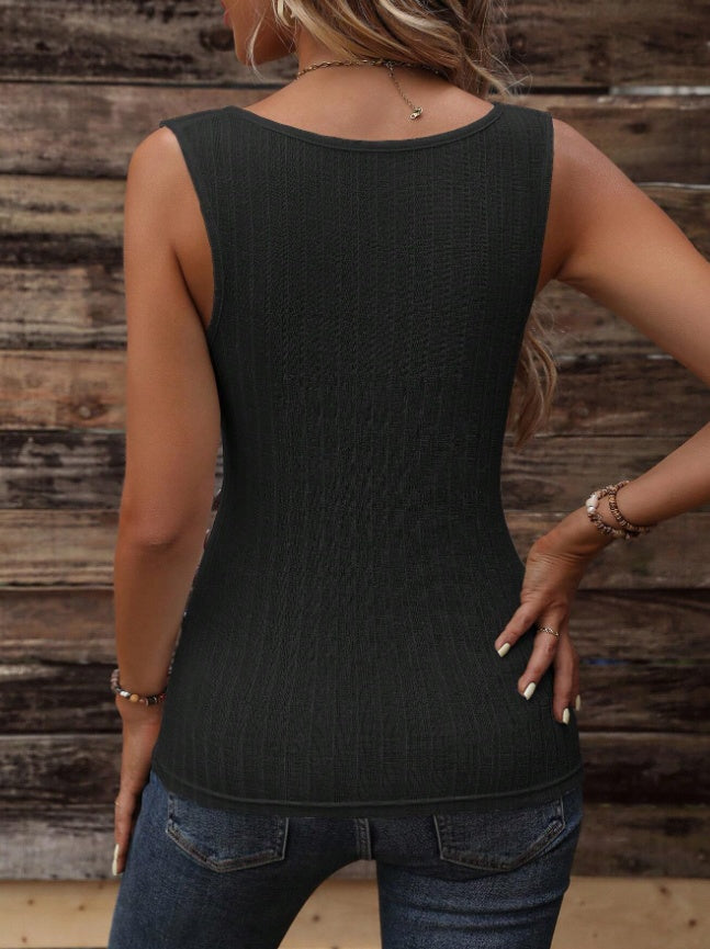 Haut en tricot boutonné Serena