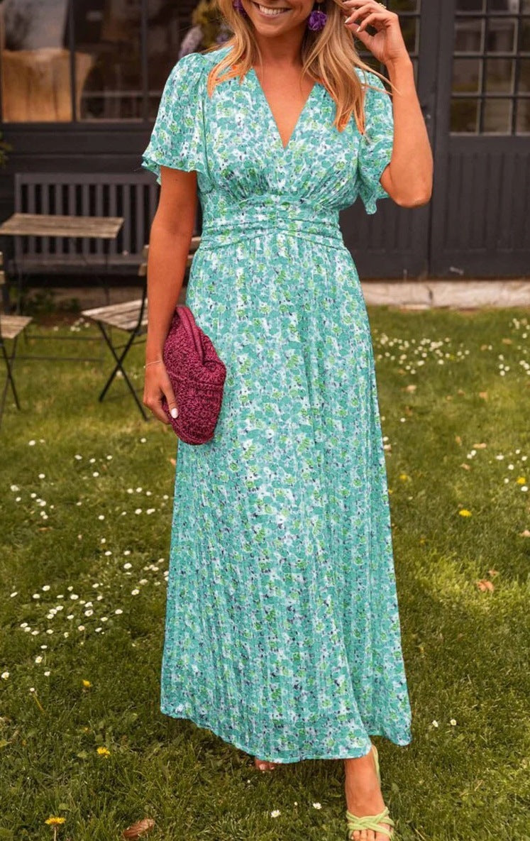 Robe longue à fleurs élégantes