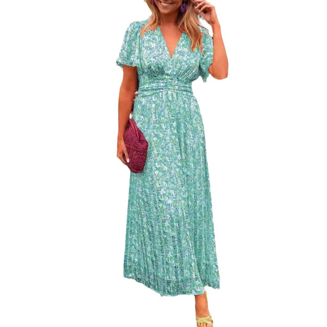 Robe longue à fleurs élégantes