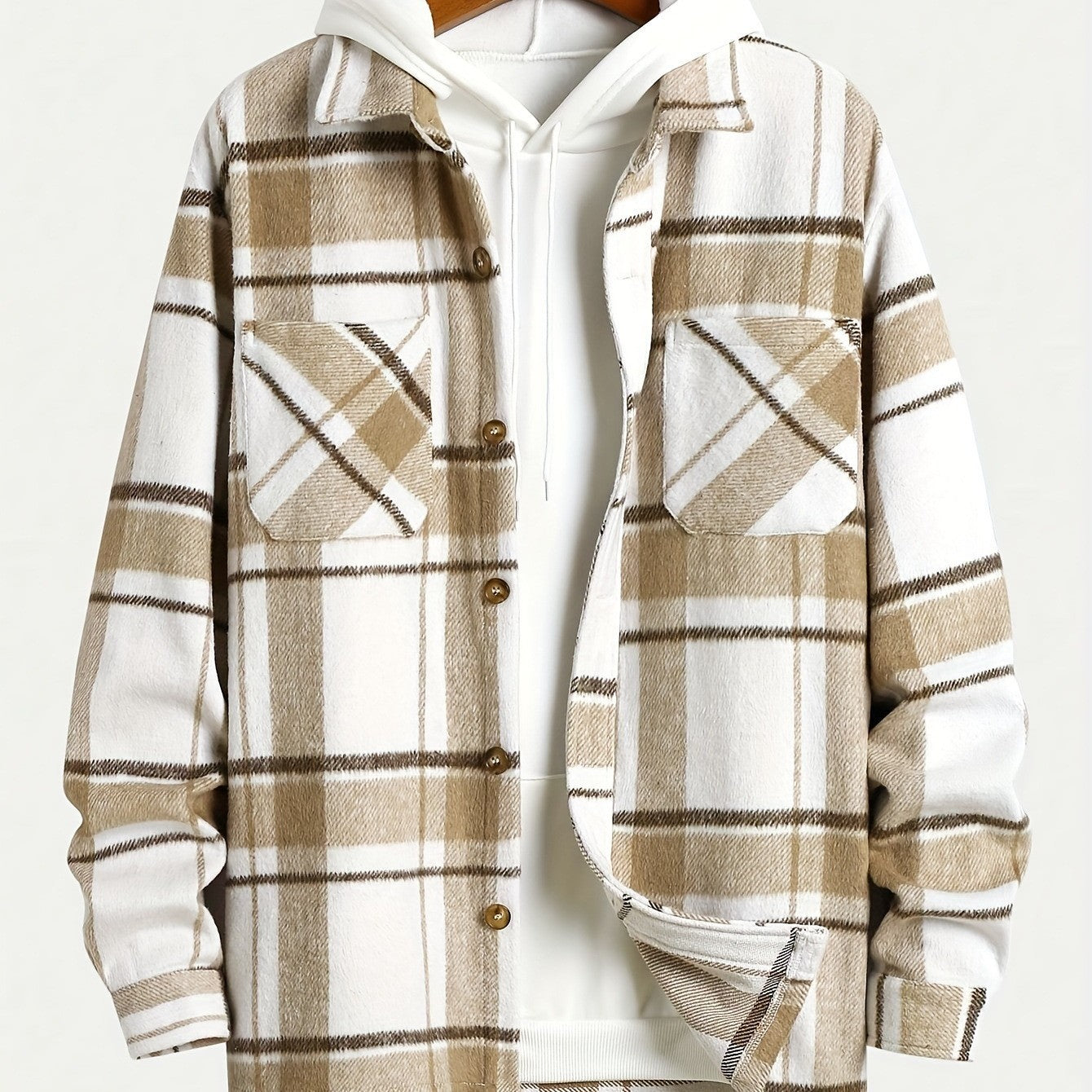 Hudson Lagen-Flanell-Hoodie 