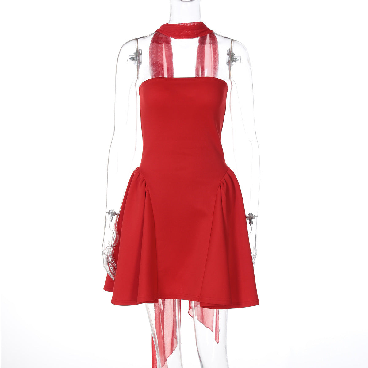 Chérie Back-Tie Mini Dress