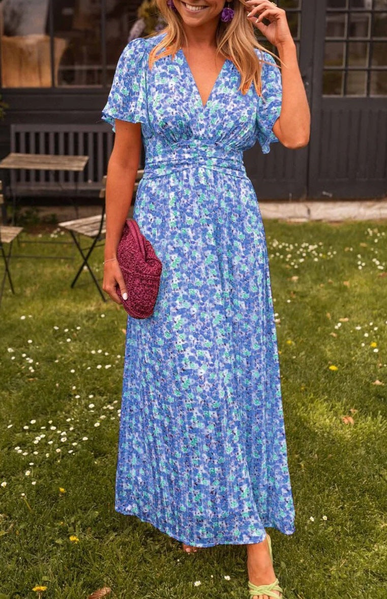 Robe longue à fleurs élégantes